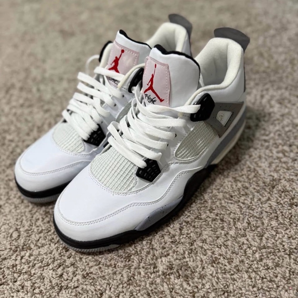 Jordan Air IV White and Black with Red Highlights